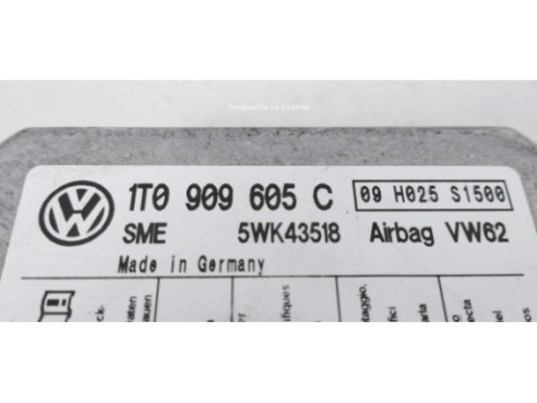 1T0909605C CENTRALITA AIRBAG VW TOURAN (1T1, 1T2) |Desguaces La Cabaña