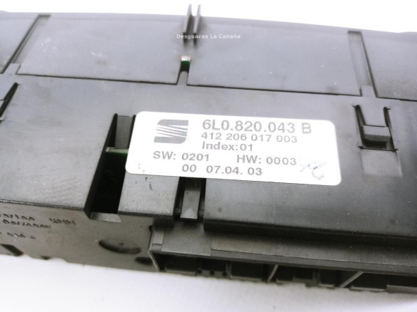 6L0820043B MANDO CLIMA SEAT IBIZA III (6L1) |Desguaces La Cabaña