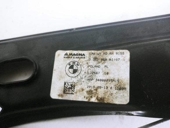 7351050 ELEVALUNAS PUERTA LAT TRA DER BMW 3 Touring (F31) |Desguaces La Cabaña