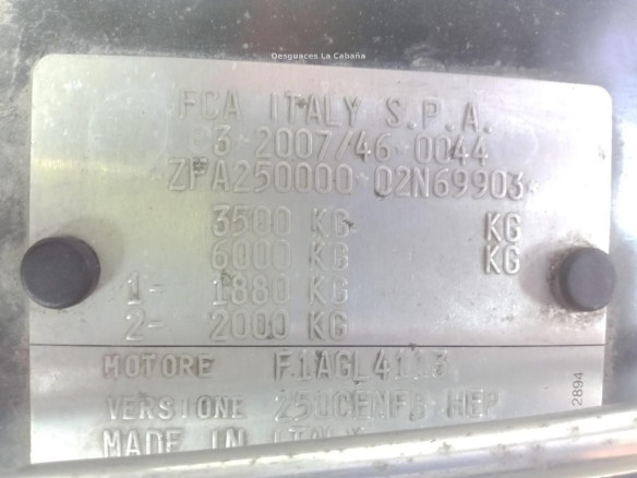 0001395654080 FRENTE FIAT DUCATO Furgón (250_, 290_) |Desguaces La Cabaña