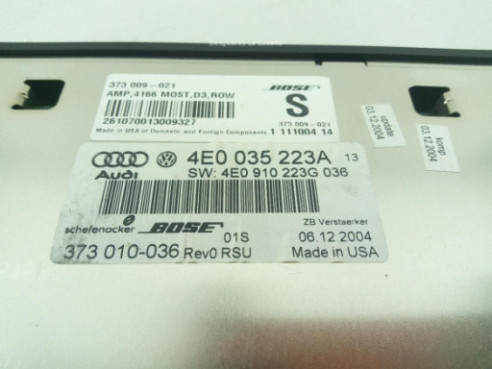 4E0035223D MODULO ELECTRONICO 14 AUDI A8 (4E2, 4E8) |Desguaces La Cabaña