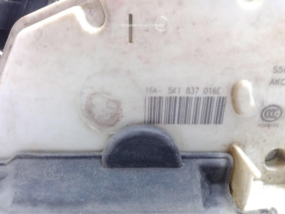 5K1837016E CERRADURA PUERTA LAT DEL DER SEAT LEON (5F1) |Desguaces La Cabaña