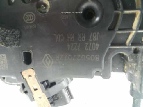 805027072R CERRADURA PUERTA LAT TRA DER RENAULT CAPTUR (J5_, H5_) |Desguaces La Cabaña
