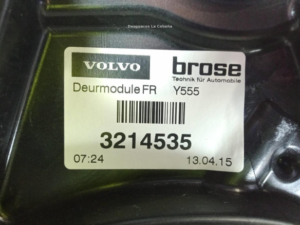 3214535 ELEVALUNAS PUERTA LAT DEL DER VOLVO V40 Fastback (525, 526) |Desguaces La Cabaña