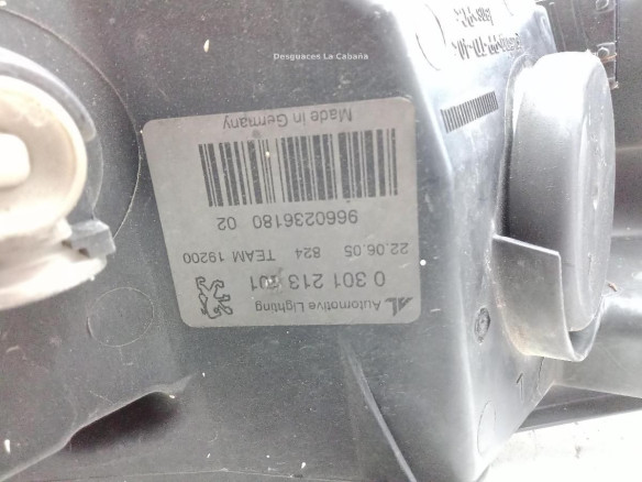 9660236180 FARO IZQUIERDO PEUGEOT 407 (6D_) |Desguaces La Cabaña