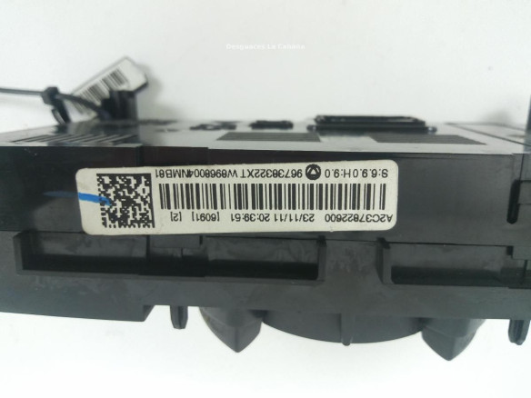 96738322XT MANDO CLIMA PEUGEOT 3008 Limusina (0U_) |Desguaces La Cabaña
