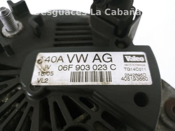 06F903023C ALTERNADOR VW GOLF V (1K1) |Desguaces La Cabaña