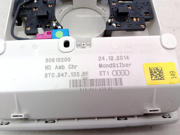 8T0947135BF PLAFON DEL AUDI A4 (8K2, B8) |Desguaces La Cabaña