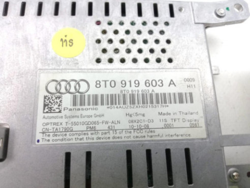 8T0919603 PANTALLA MULTIMEDIA AUDI A5 (8T3) |Desguaces La Cabaña