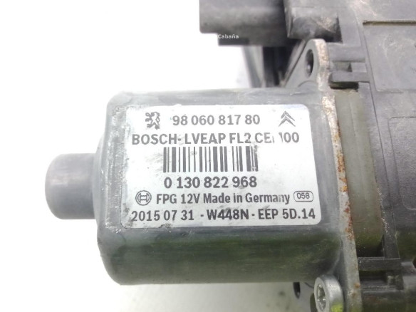 9806081780 ELEVALUNAS PUERTA LAT DEL DER PEUGEOT 2008|Desguaces La Cabaña
