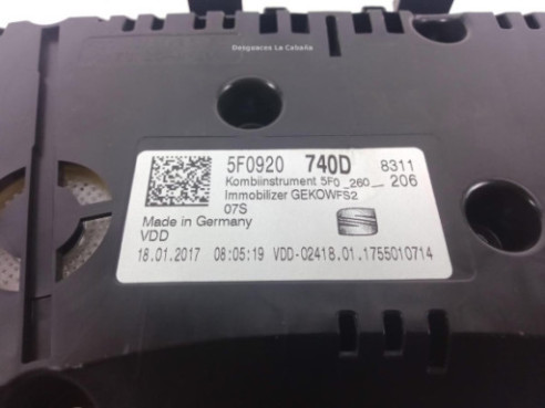 5F0920740D CUADRO INSTRUMENTOS SEAT ATECA (KH7)|Desguaces La Cabaña