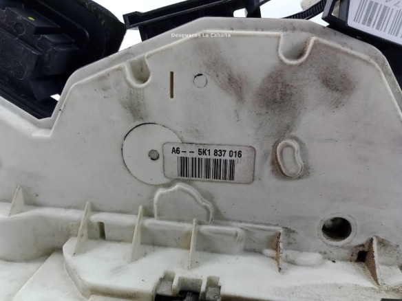5K1837016 CERRADURA PUERTA LAT DEL DER VW GOLF VI (5K1)|Desguaces La Cabaña