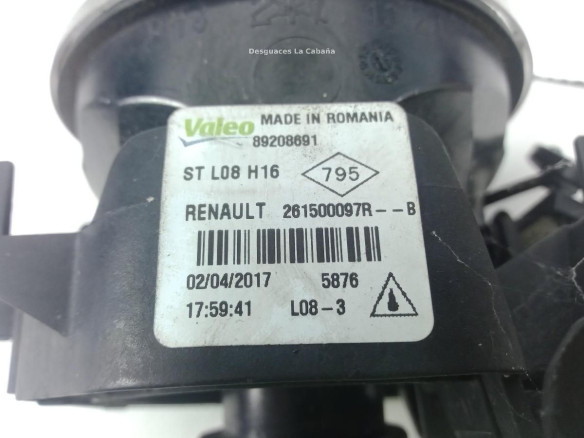 261500097R NIEBLA DEL DER SMART FORTWO Coupé (453)|Desguaces La Cabaña