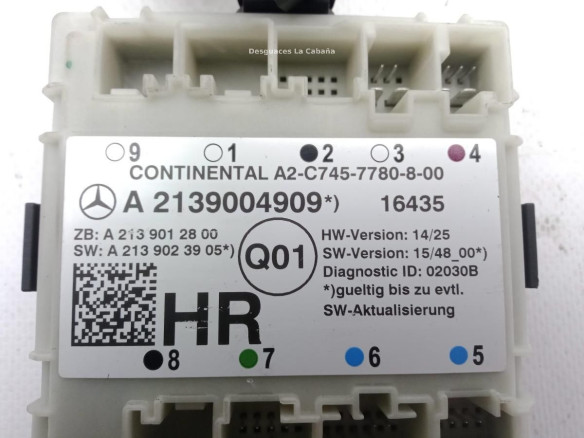 A2139004909 MODULO ELECTRONICO 7 MERCEDES BENZ CLASE E (W213)|Desguaces La Cabaña