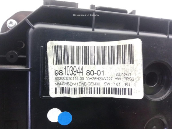 9810394480 CUADRO INSTRUMENTOS PEUGEOT 5008 II|Desguaces La Cabaña