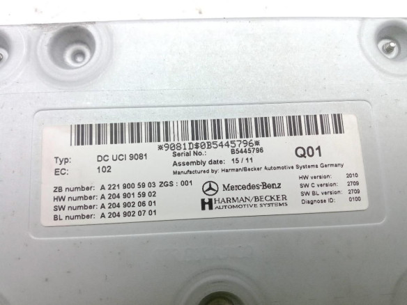 A2219005903 MODULO ELECTRONICO 4 MERCEDES BENZ CLASE E (W212)|Desguaces La Cabaña