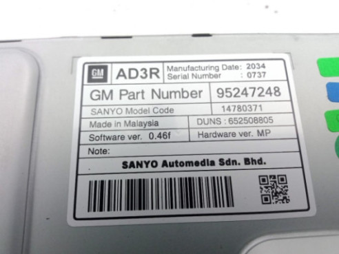 95247248 DISPLAY OPEL ASTRA J (P10)|Desguaces La Cabaña
