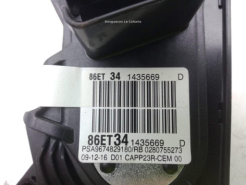 9674829180 POTENCIOMETRO ACELERADOR PEUGEOT 5008 II|Desguaces La Cabaña
