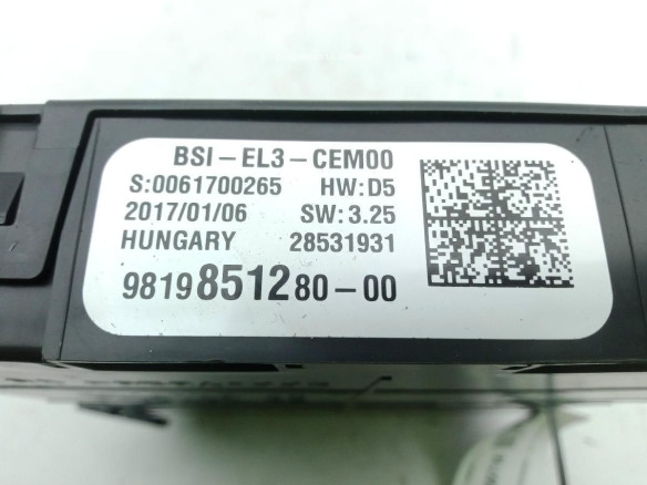 9819851280 MODULO ELECTRONICO 4 PEUGEOT 5008 II|Desguaces La Cabaña