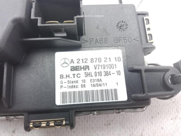 A2128702110 RESISTENCIA CALEFACCION MERCEDES BENZ CLASE E (W212)|Desguaces La Cabaña