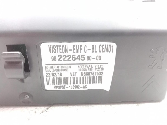9822264580 DISPLAY CITROEN JUMPY Caja/Chasis|Desguaces La Cabaña