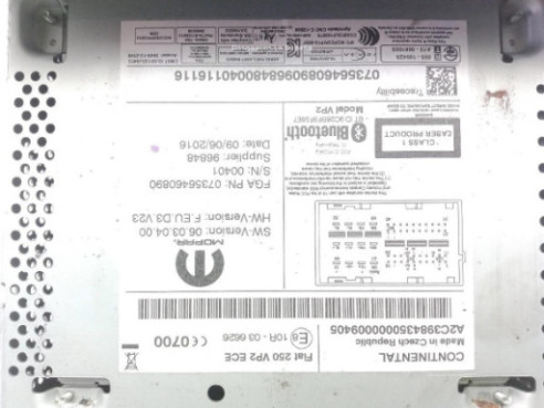 07356460890 PANTALLA MULTIMEDIA FIAT DUCATO Furgón (250_, 290_)|Desguaces La Cabaña