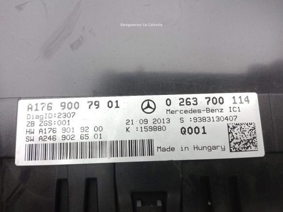 A1769007901 CUADRO INSTRUMENTOS MERCEDES BENZ CLASE A (W176)|Desguaces La Cabaña