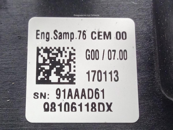 98106118DX MANDO CLIMA PEUGEOT 5008 II|Desguaces La Cabaña