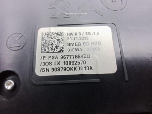 96777664ZD INTERRUPTOR WARNING PEUGEOT 308 II|Desguaces La Cabaña