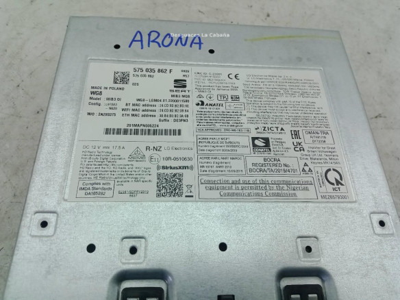 575035862F MODULO RADIO SEAT ARONA (KJ7)|Desguaces La Cabaña