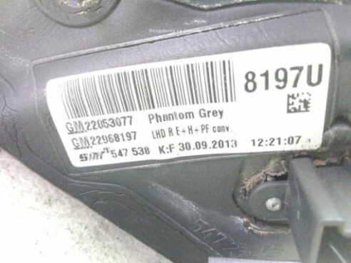 ESPEJO DER OPEL INSIGNIA A (G09)|Desguaces La Cabaña