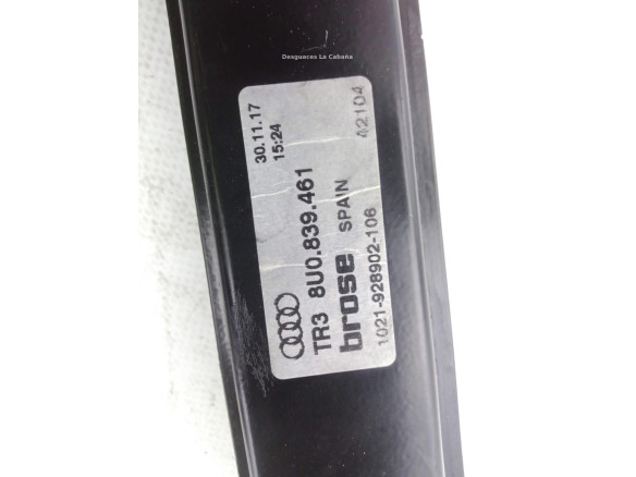 8U0839461  ELEVALUNAS PUERTA LAT TRA IZQ AUDI Q3 (8UB, 8UG)|Desguaces La Cabaña