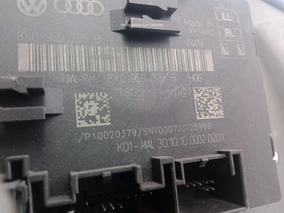 8X0959795B ELEVALUNAS PUERTA LAT TRA IZQ SKODA SUPERB II (3T4)|Desguaces La Cabaña