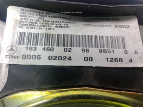 1634600298 AIRBAG IZQ MERCEDES BENZ CLASE M (W163)|Desguaces La Cabaña