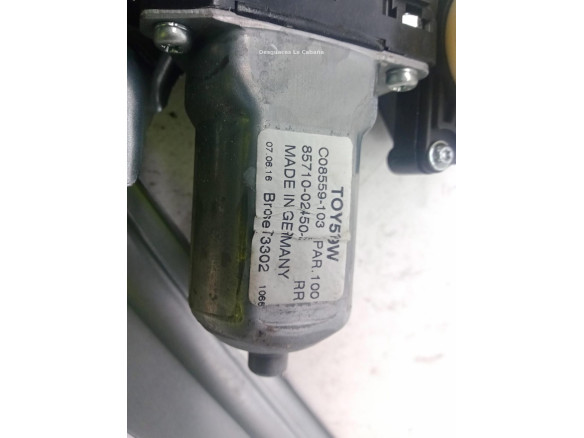 8571002450 ELEVALUNAS PUERTA LAT TRA IZQ TOYOTA AURIS (_E18_)|Desguaces La Cabaña