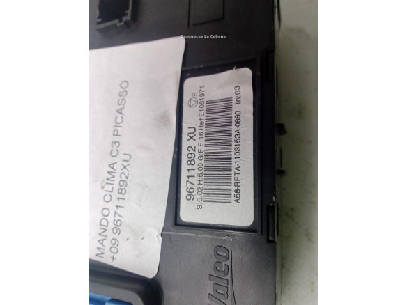 96711892XU, MANDO CLIMA CITROEN C3 Picasso|Desguaces La Cabaña