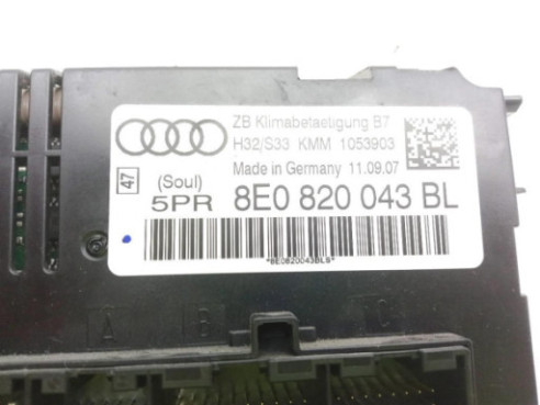 8E0820043BL, MANDO CLIMA AUDI A4 (8EC, B7)|Desguaces La Cabaña