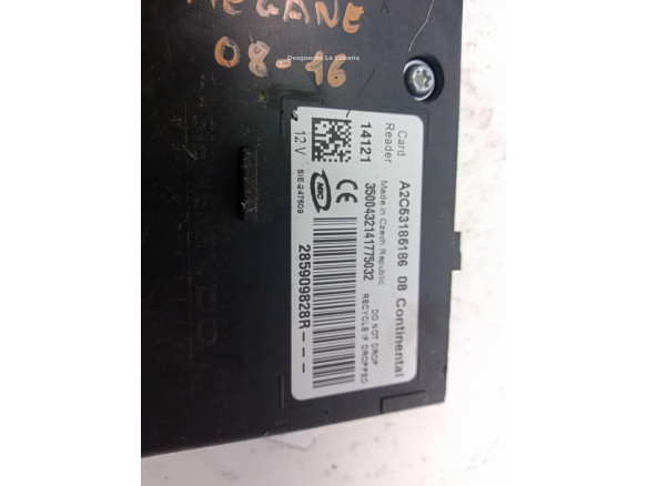 285909828R LECTOR LLAVE RENAULT MEGANE III Fastback (BZ0_)|Desguaces La Cabaña