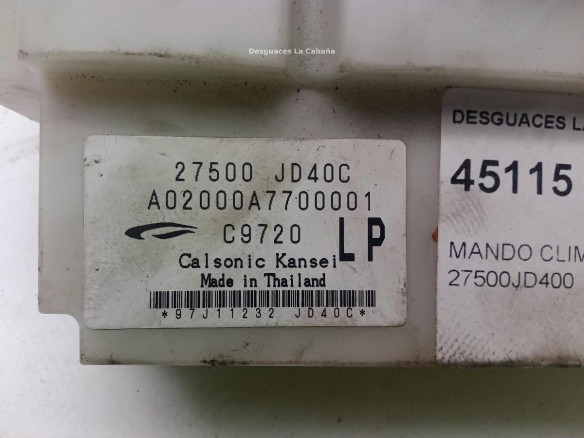 27500JD400, MANDO CLIMA NISSAN QASHQAI / QASHQAI +2 I (J10, JJ10)|Desguaces La Cabaña