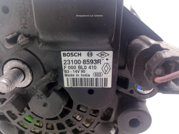 231008593R ALTERNADOR RENAULT CAPTUR (J5_, H5_)|Desguaces La Cabaña