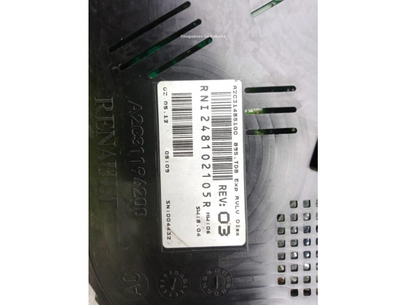 RNI248102105R CUADRO INSTRUMENTOS RENAULT MEGANE III Coupé (DZ0/1_)|Desguaces La Cabaña