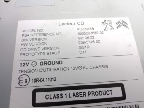 9805593680 LECTOR NAVEGADOR PEUGEOT 308 SW II|Desguaces La Cabaña