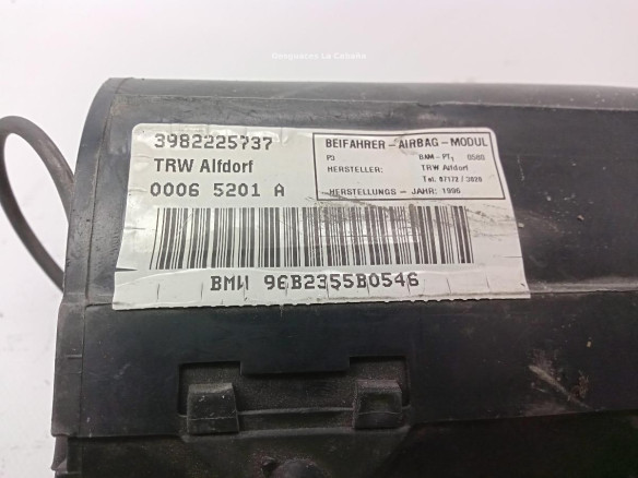 3982225737 AIRBAG DER BMW 5 (E39)|Desguaces La Cabaña