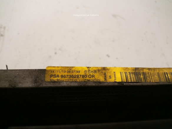9673629780 RADIADOR AIRE ACONDICIONADO PEUGEOT 308 II|Desguaces La Cabaña
