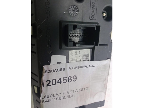 8A6T18B955BK, DISPLAY FORD FIESTA VI|Desguaces La Cabaña
