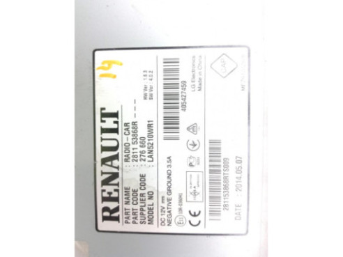 281153868R PANTALLA MULTIMEDIA RENAULT CLIO IV (BH_)|Desguaces La Cabaña
