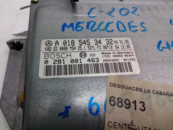 A0185453432 CENTRALITA MOTOR MERCEDES BENZ CLASE C (W202)|Desguaces La Cabaña