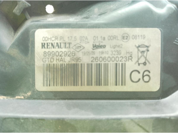 89902926 FARO IZQUIERDO RENAULT SCÉNIC III (JZ0/1_)|Desguaces La Cabaña