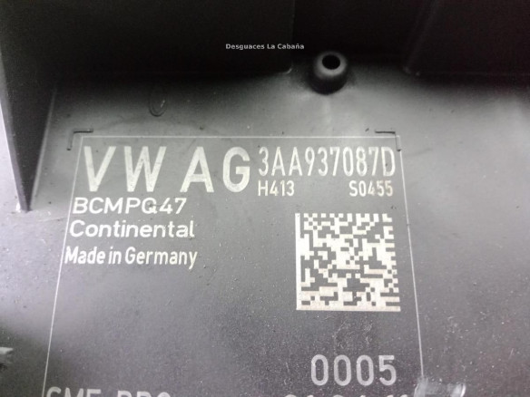 3AA937087D CAJA FUSIBLES INTERIOR (BSI) VW PASSAT CC (357)|Desguaces La Cabaña