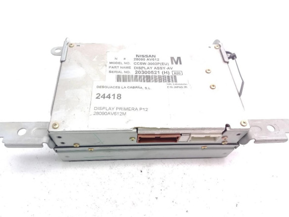 28090AV612M, DISPLAY NISSAN PRIMERA Hatchback (P12)|Desguaces La Cabaña